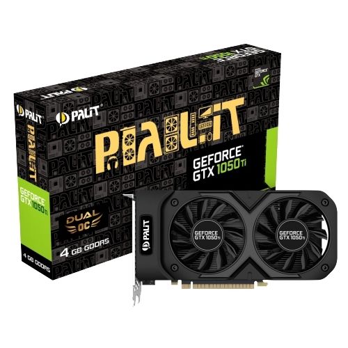 Palit GeForce GTX 1050 Ti 1366Mhz PCI-E 3.0 4096Mb 7000Mhz 128 bit DVI HDMI HDCP Dual OC NE5105TS18G1-1071D