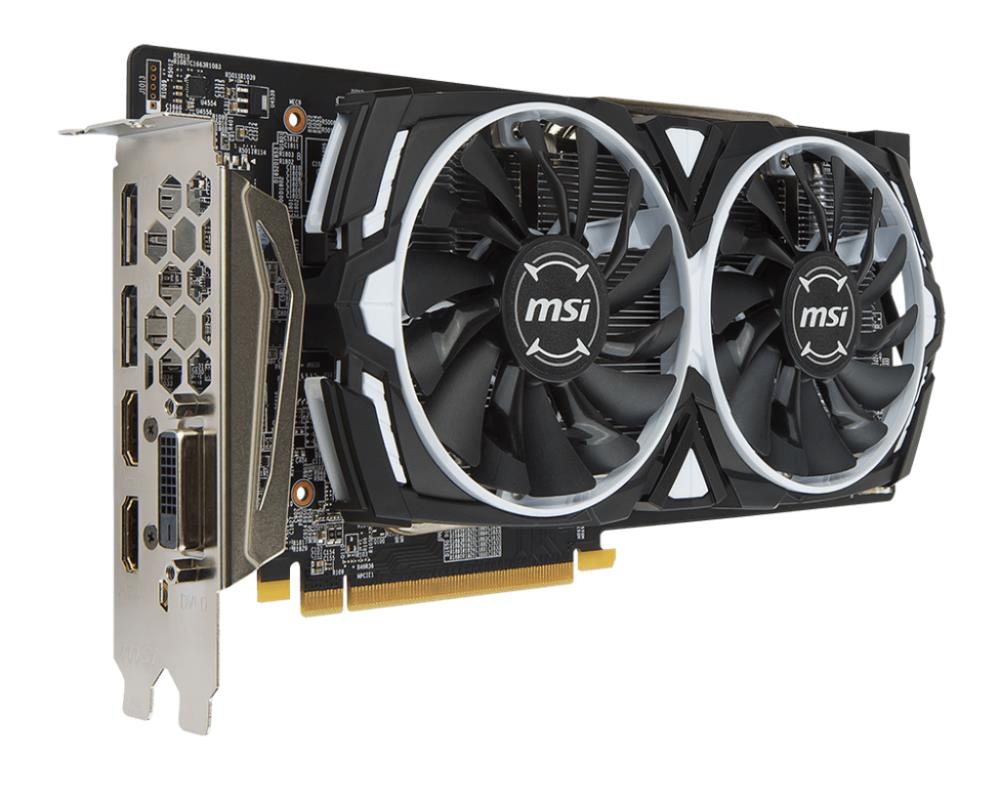 MSI Radeon RX 580 1340Mhz PCI-E 3.0 8192Mb 8000Mhz 256 bit DVI 2xHDMI HDCP Armor RX580ARMOR8G