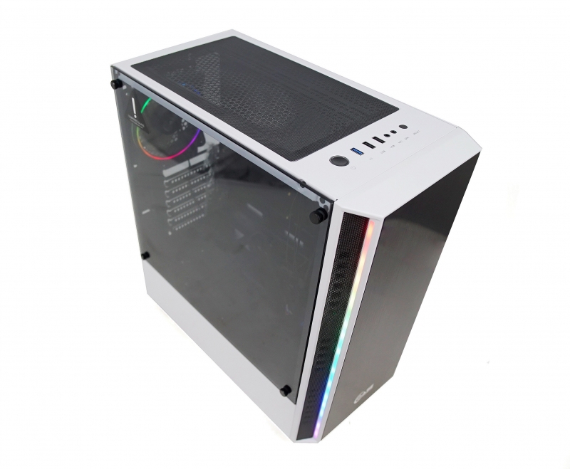 Powercase Alisio D3, Tempered Glass, ARGB, White