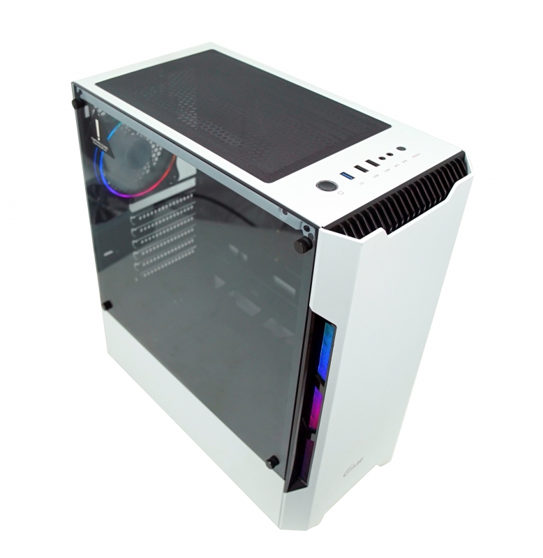 Powercase Alisio X3, Tempered Glass, ARGB, White