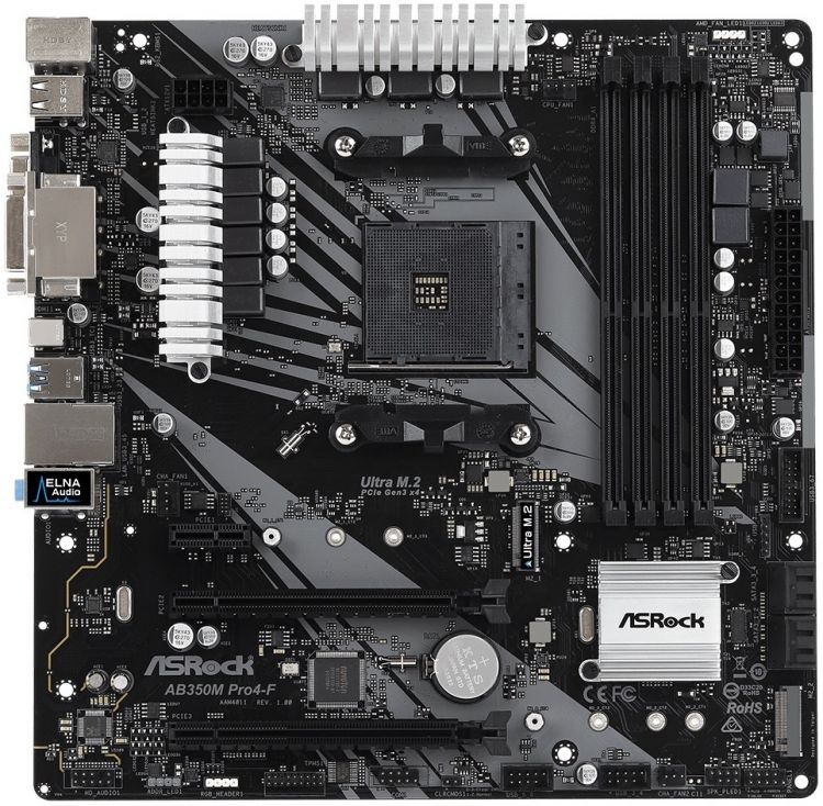 ASRock AB350M PRO4-F sAM4