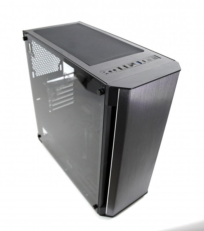 Powercase Attica Aluminium, Tempered Glass, E-ATX