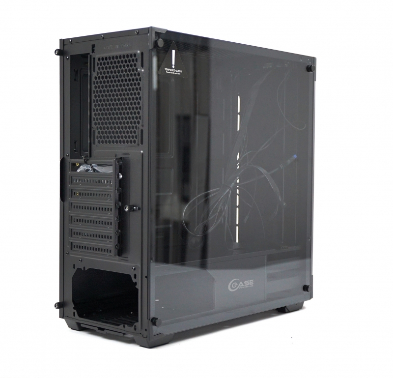 Powercase Attica Aluminium, Tempered Glass, E-ATX