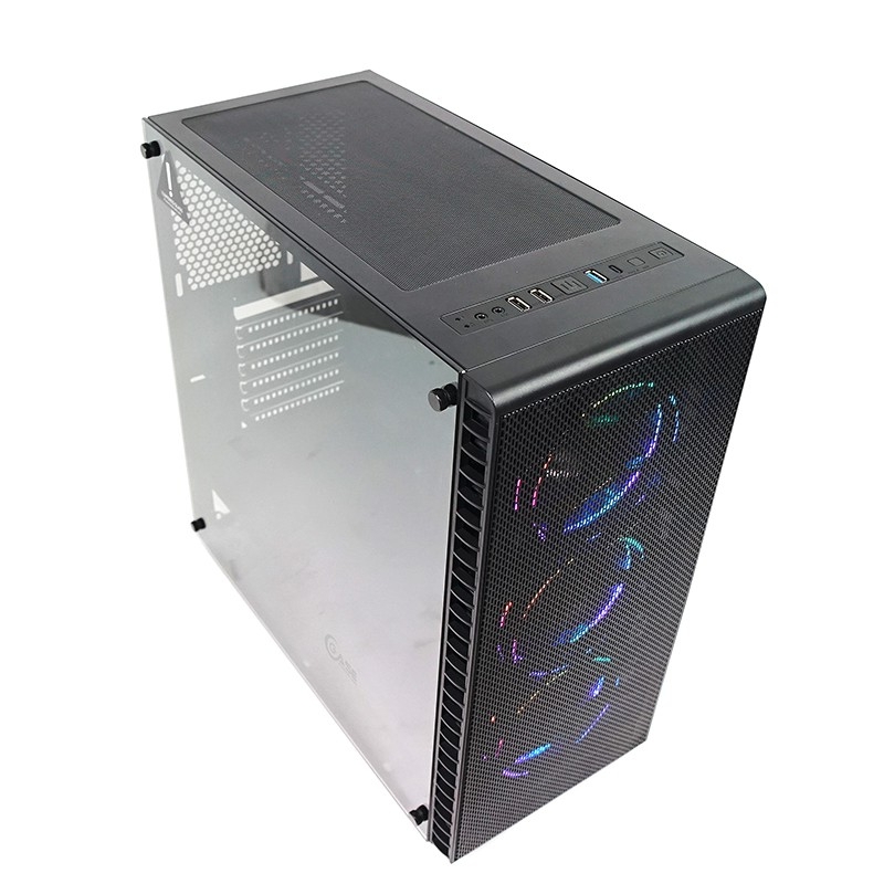 Powercase Attica Mesh S3, Tempered Glass, ARGB, E-ATX