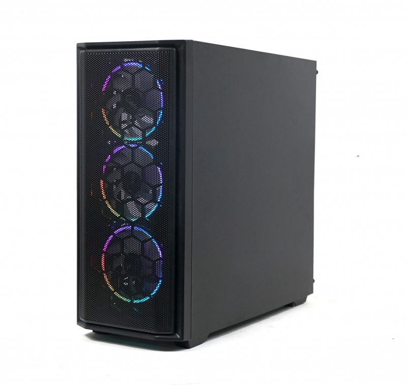 Powercase Attica Mesh M4, Tempered Glass, ARGB, E-ATX