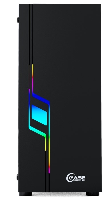 Powercase Maestro Z3, Tempered Glass, RGB, Black