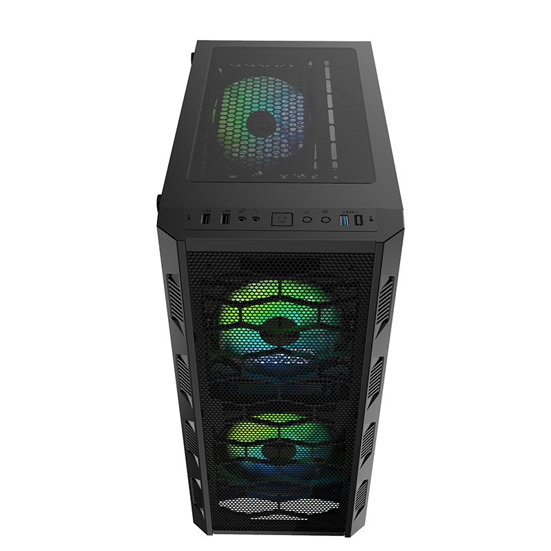 Powercase Mistral H3C Mesh Tempered Glass ARGB
