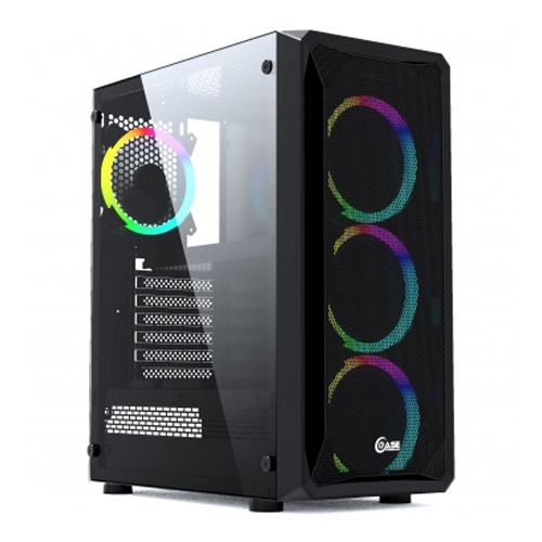 Powercase Mistral Z4 Mesh Tempered Glass LED RGB (CMIZB-L4)