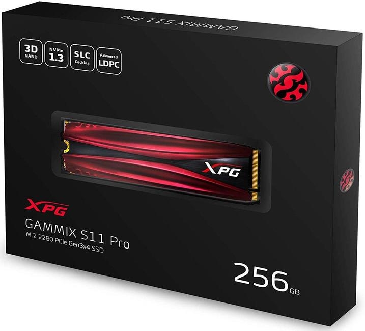 ADATA XPG GAMMIX S11 Pro 256GB PCI-E x4 M.2 2280 AGAMMIXS11P-256GT-C