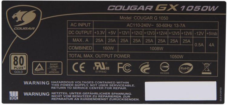 Cougar GX1050 1050W