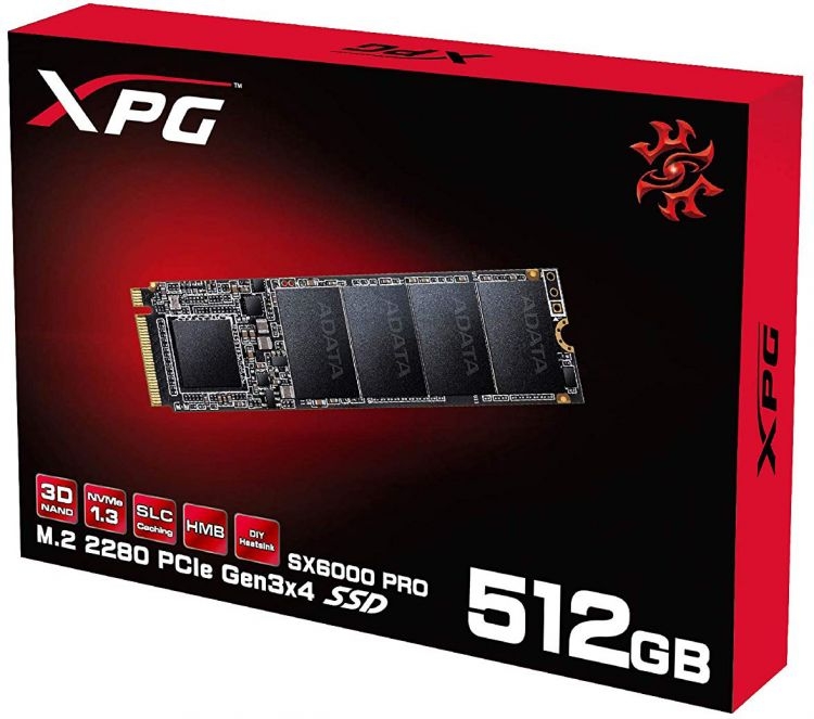 ADATA XPG SX6000 Pro 512Gb M.2 2280 ASX6000PNP-512GT-C