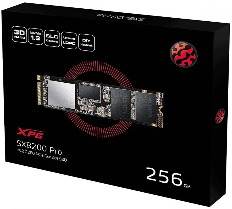 ADATA XPG SX8200 Pro 256Gb M.2 2280 ASX8200PNP-256GT-C