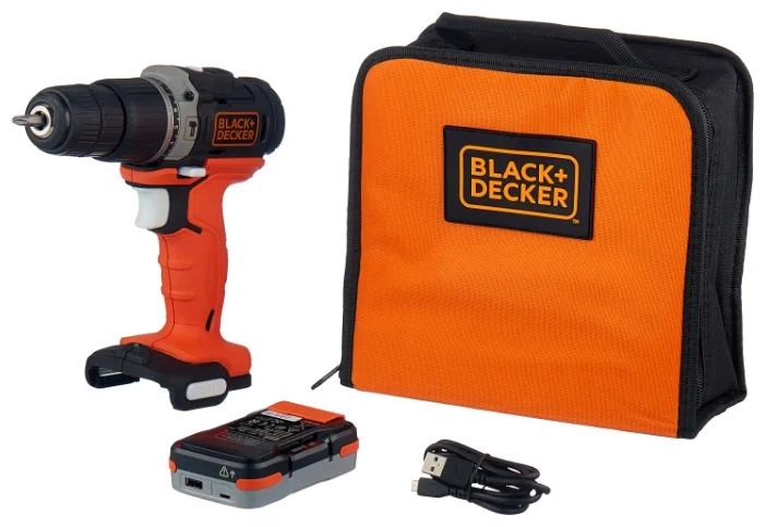 Black & Decker Аккумуляторная ударная дрель-шуруповерт BDCHD12S1