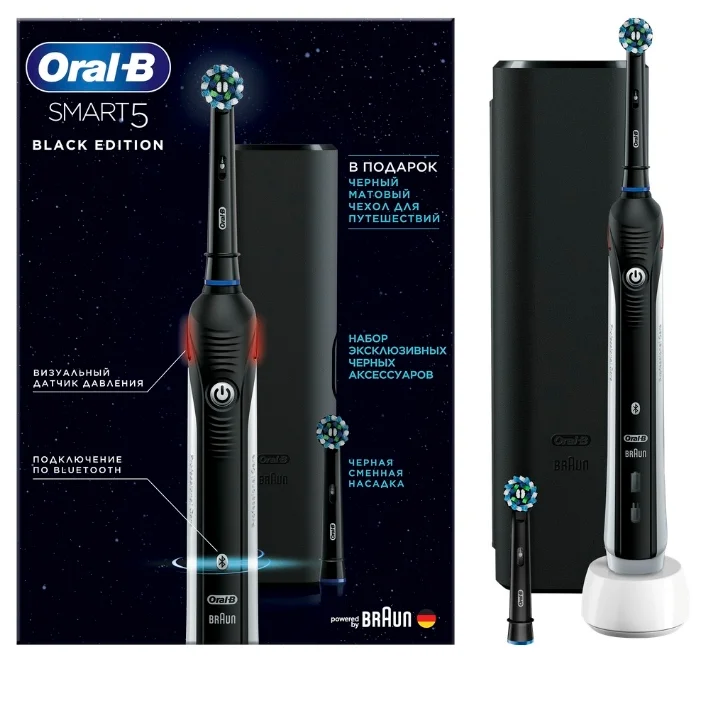 Braun Электрическая зубная щетка Oral-B Smart 5 Black Edition (D601.523.5X)