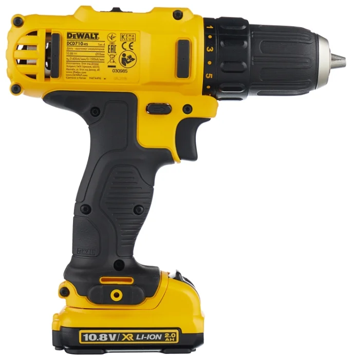 DeWalt Аккумуляторная дрель-шуруповерт DCD710D2 24 Н·м