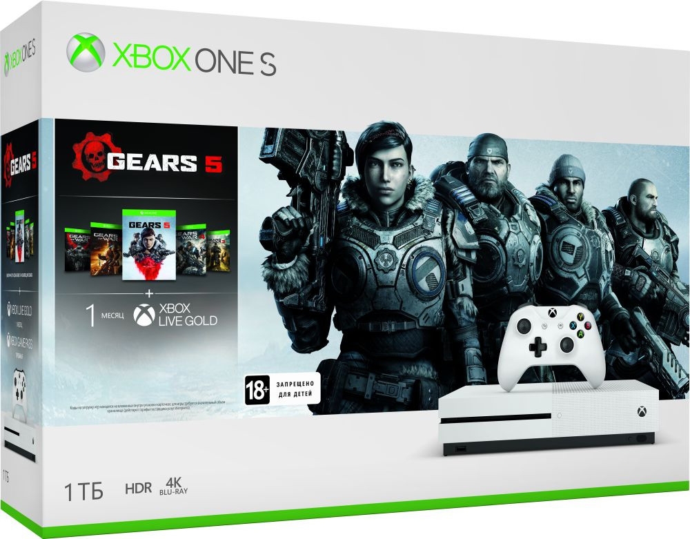 Microsoft Xbox One S 1Tb + Gears 5 (234-01030)