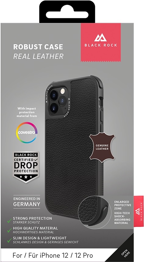 Black Rock Чехол-накладка Robust Case Real Leather для Apple iPhone 12/ iPhone 12 Pro