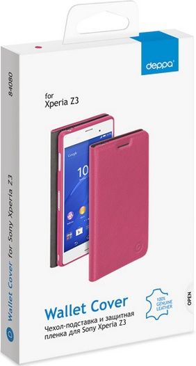 Deppa Чехол-книжка Wallet Cover для Sony Xperia Z3 D6603 и защитная пленка