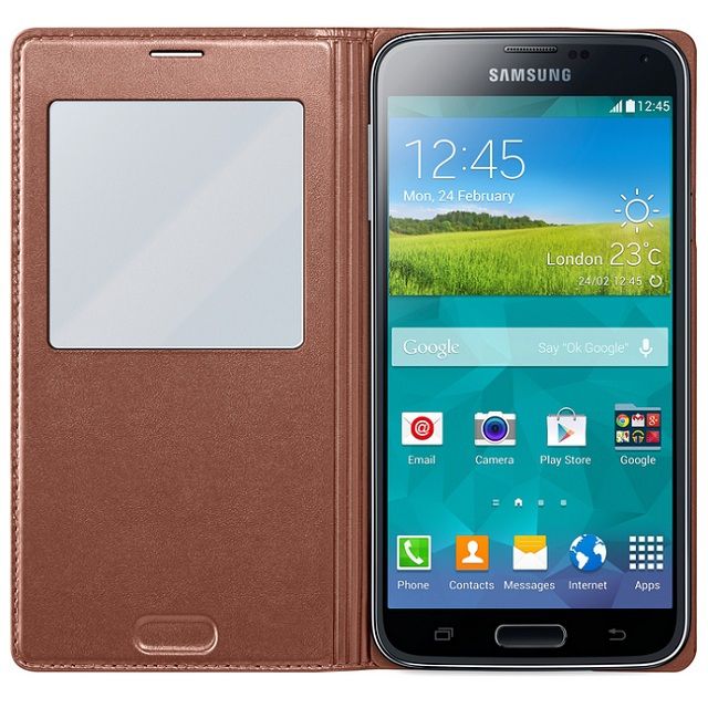 Samsung Чехол-книжка S-View Cover для Samsung Galaxy S5 G900F 