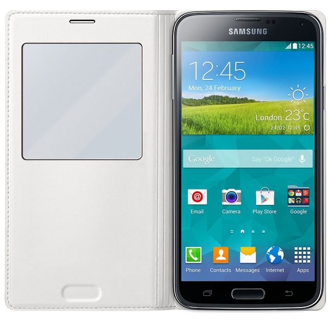 Samsung Чехол-книжка S-View Cover для Samsung Galaxy S5 G900F 