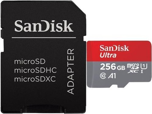 Sandisk Ultra microSDXC Class 10 UHS Class 1 A1 100MB/s 256GB + SD adapter