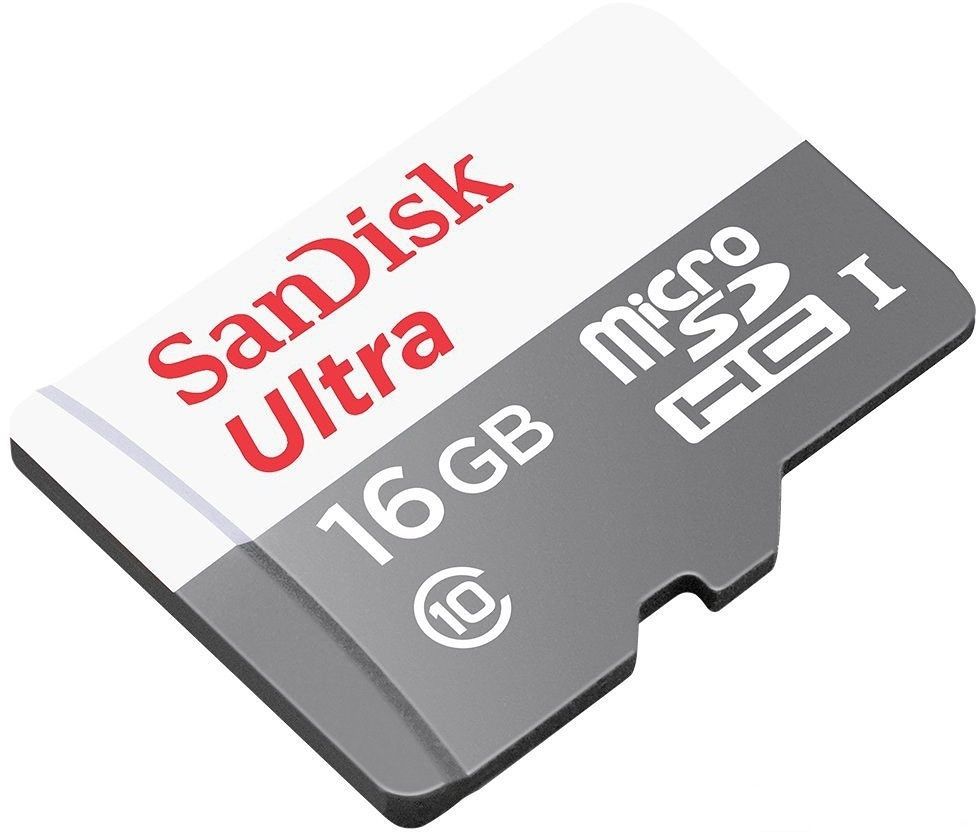

Карта памяти Sandisk, Ultra microSDHC Class 10 UHS-I 80MB/s 16GB
