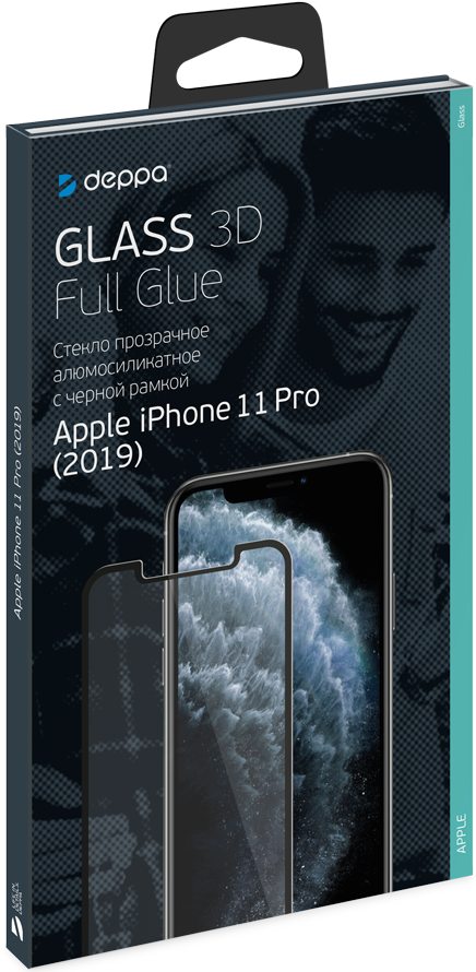 Deppa Защитное стекло 3D Full Glue для Apple iPhone X/ iPhone XS/ iPhone 11 Pro