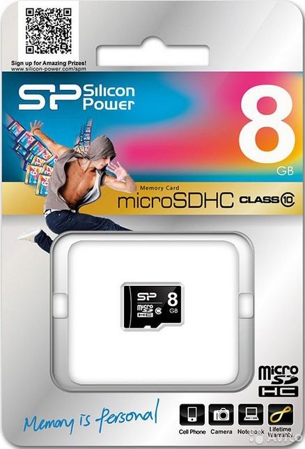 Silicon Power microSDHC 8GB class 10