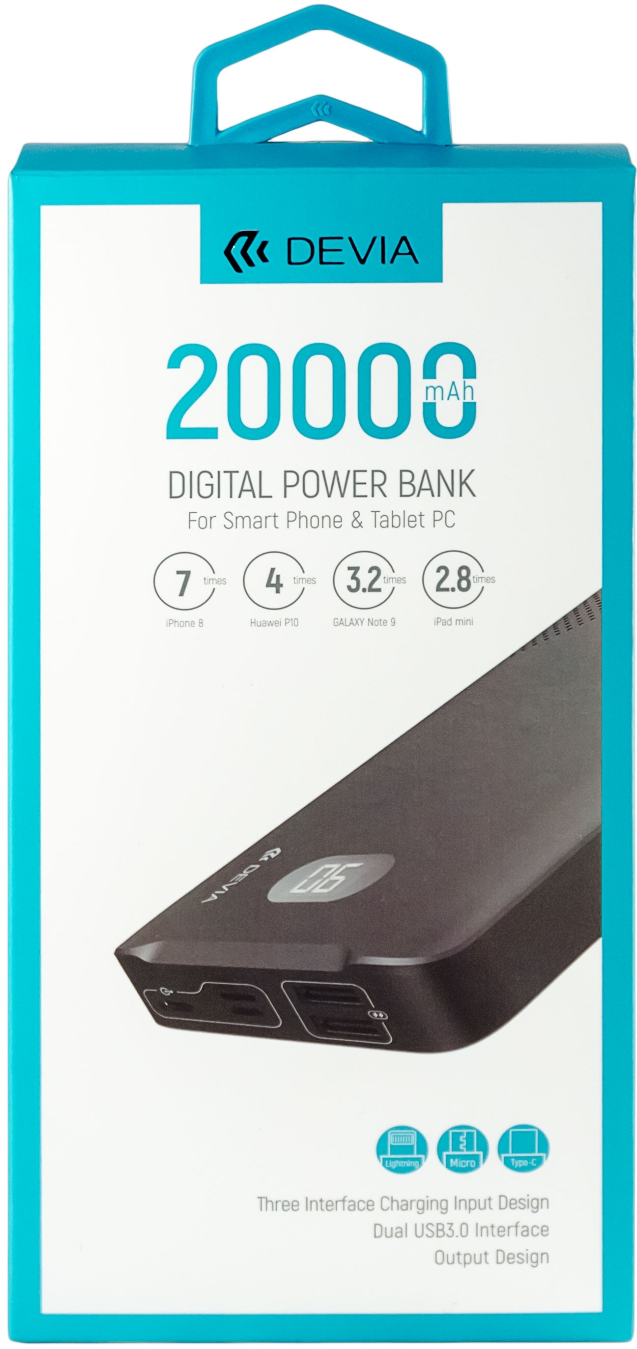 Devia Digital Power Bank, 20000mah