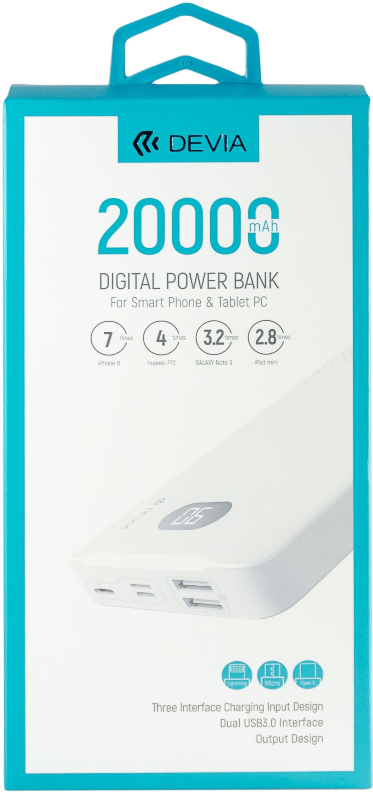 Devia Digital Power Bank, 20000mah