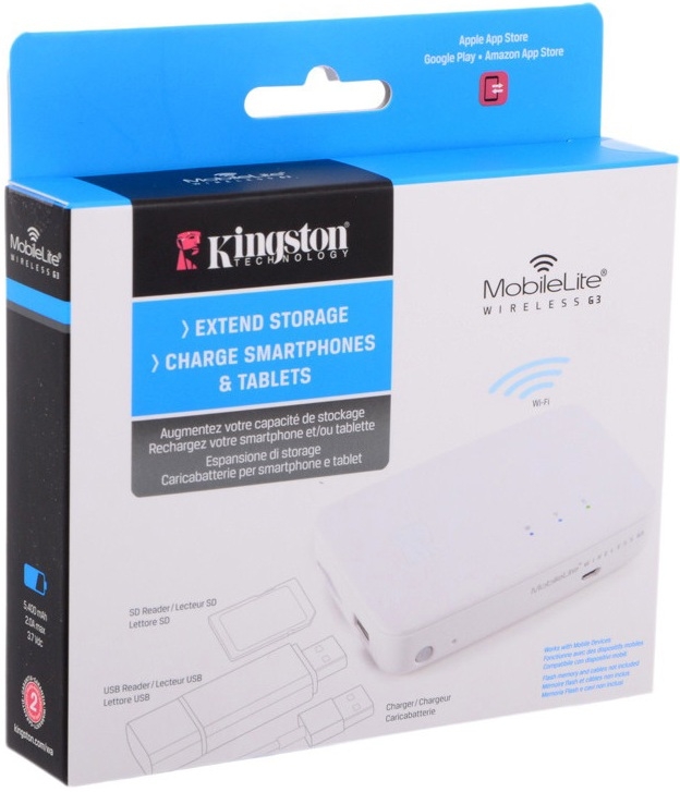 Kingston картридер MobileLite Wireless G3, 5400mah