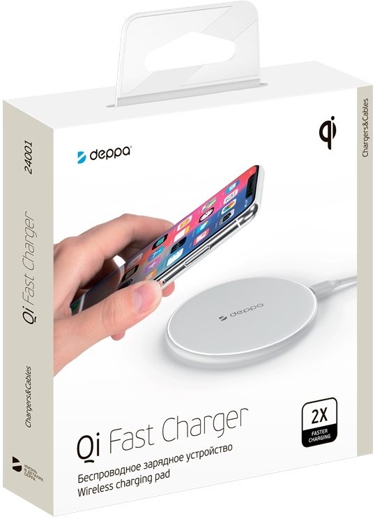 Deppa Беспроводное зарядное устройство Qi Fast Charger