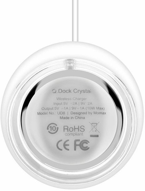 Momax Беспроводное зарядное устройство Q.Dock Crystal Fast Wireless Charger