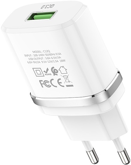 Hoco Сетевое зарядное устройство C12Q Smart USB QC3.0, 3A