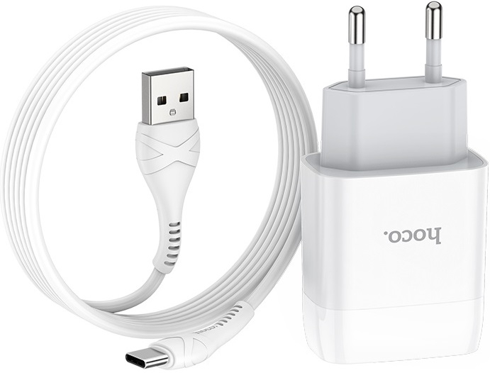 

Сетевое зарядное устройство C72A Glorious + кабель USB Type-C, 2.1A (white)