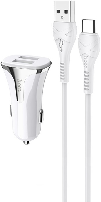 Hoco Автомобильное зарядное устройство Z31 Universe QC3.0 + кабель USB Type-C, 3.4A