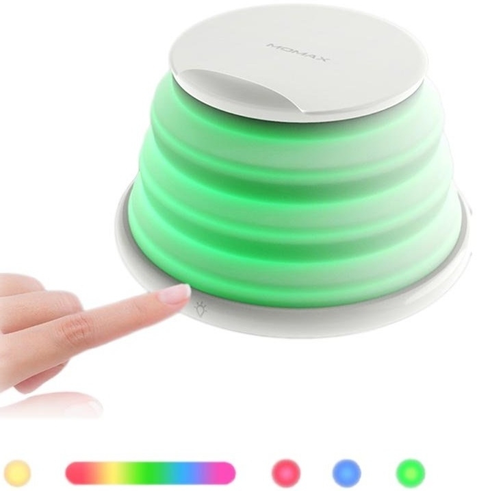 Momax Беспроводное зарядное устройство + лампа Q.Led Rainbow Color Changing Lamp