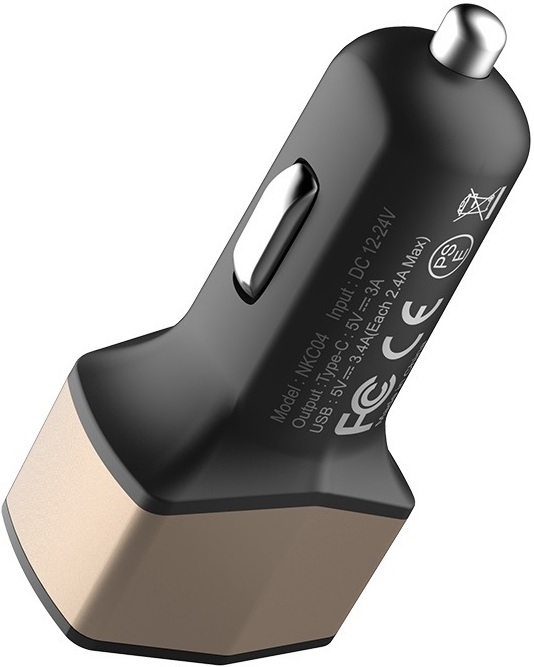 Nillkin Автомобильное зарядное устройство Celerity 2USB+Type-C, 6.4A