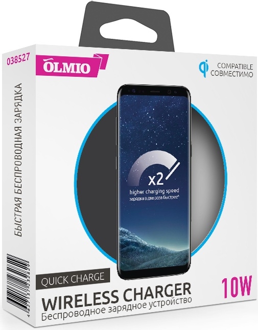 OLMIO Беспроводное зарядное устройство 10W Quick Charge