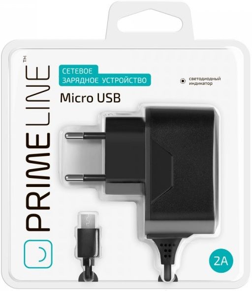Prime Line Сетевое зарядное устройство Micro USB, 2.1A