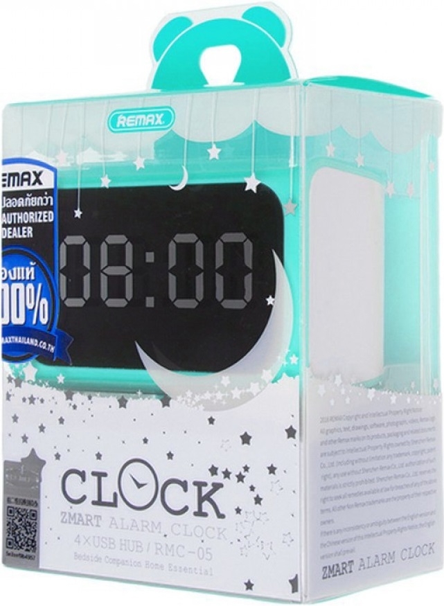 Remax Часы с зарядным устройством RMC-05 4USB, 2.1A
