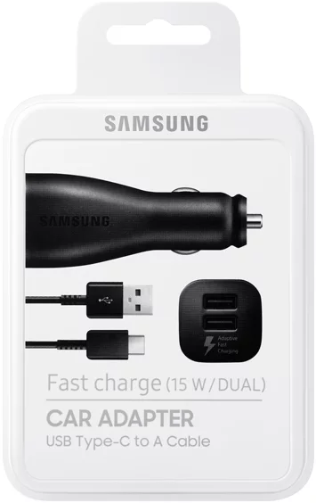 Samsung Автомобильное зарядное устройство EP-LN920C + кабель USB Type-C, 2A