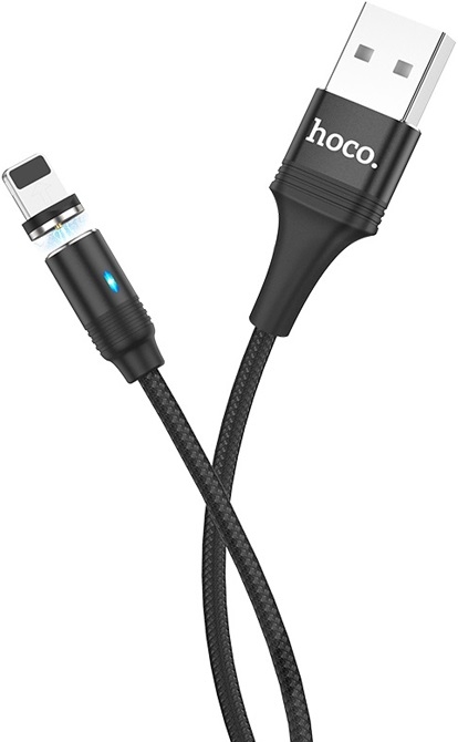 

Кабель магнитный U76 USB - 8pin для Apple, 2.4A (black)