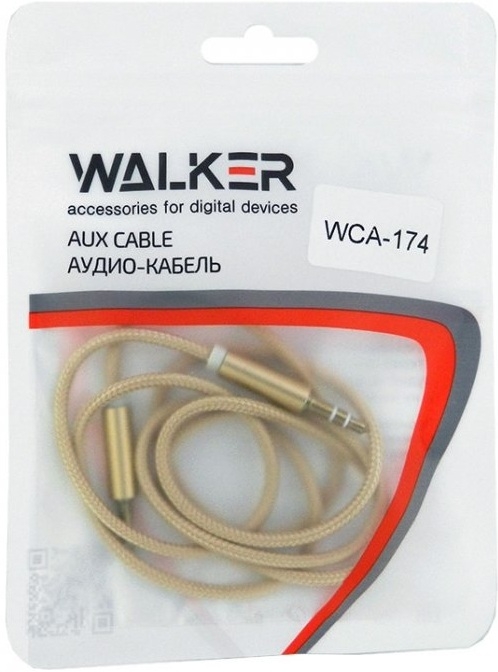 Walker Аудио-кабель WCA-174 AUX 3.5 мм - 3.5 мм, 1м
