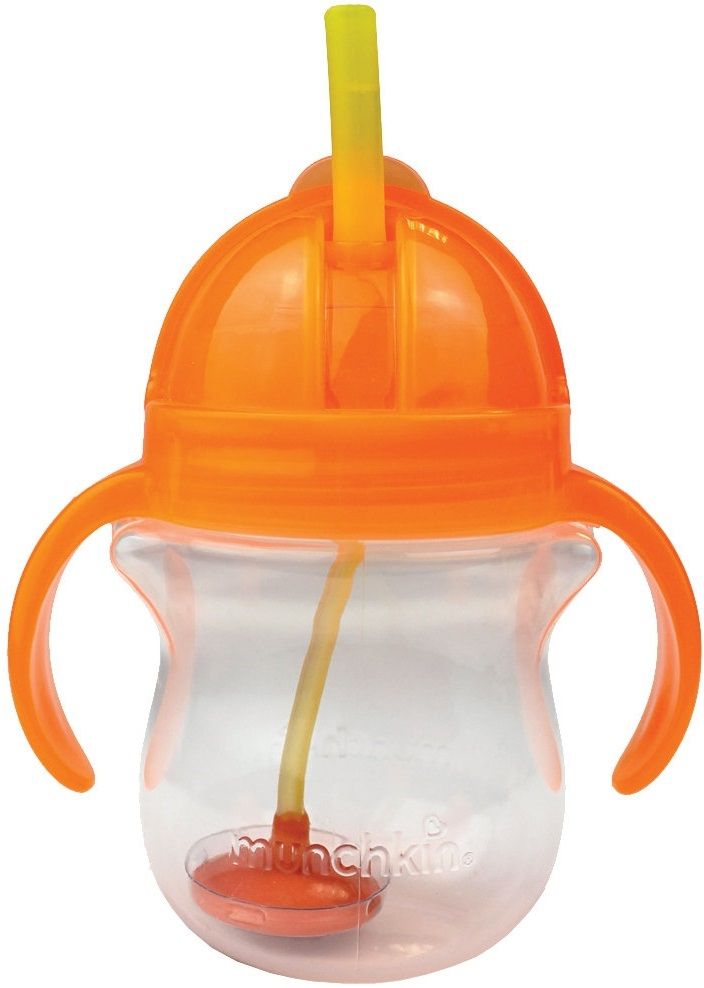 

Посуда детская Munchkin, Поильник Click Lock с трубочкой 207 мл. (orange)