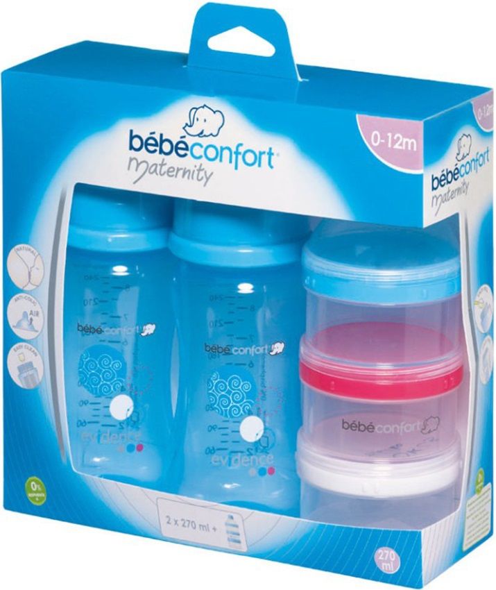 Bebe Confort Набор Maternity (2 бутылочки 270 мл + дозатор)