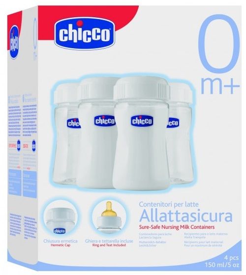 Chicco Бутылочки для хранения молока 150 мл