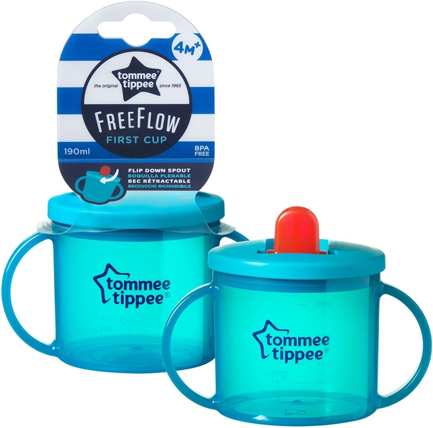 Tommee Tippee Поильник-непроливайка "First Free Flow", 190 мл