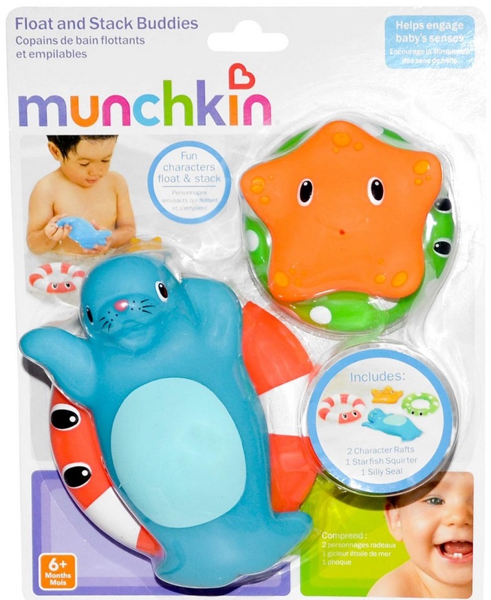 Munchkin Игрушка для ванной "Весёлые приятели со спасательными кругами"