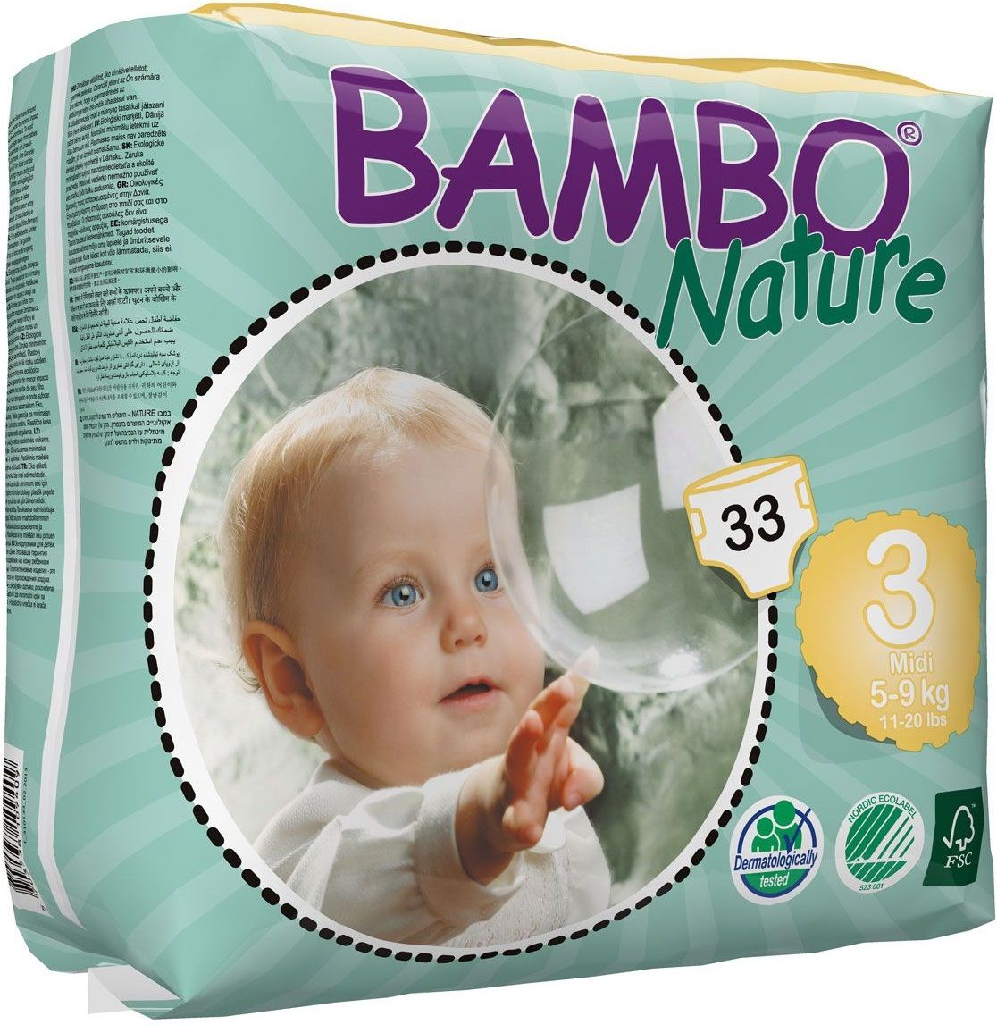 Bambo Nature Подгузники, Midi (5-9 кг)